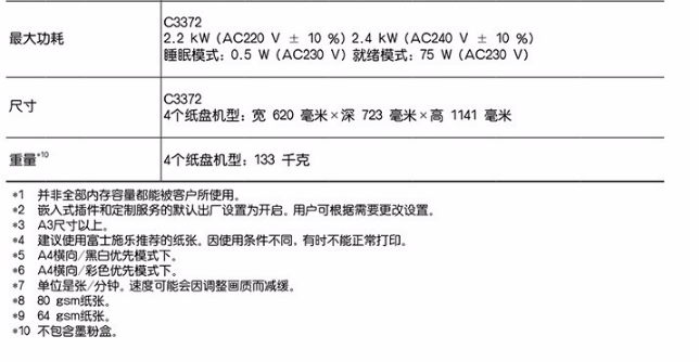 富士施乐 C3372CPS A3复合机A3彩色大型复印机一体机打印复印扫描